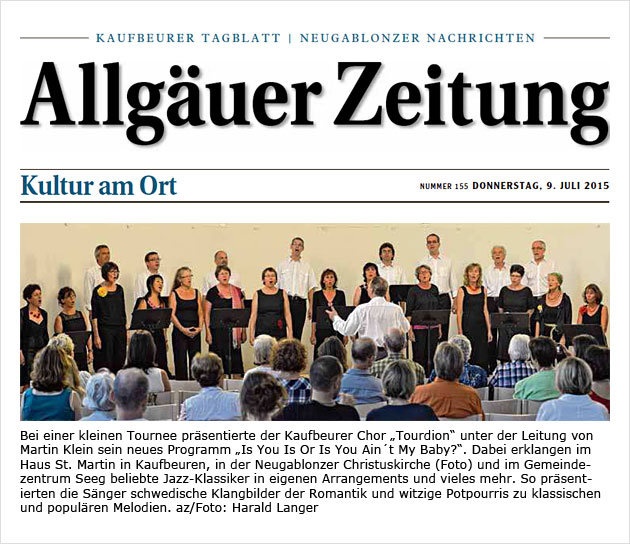 Allgäuer Zeitung vom 9.7.2015